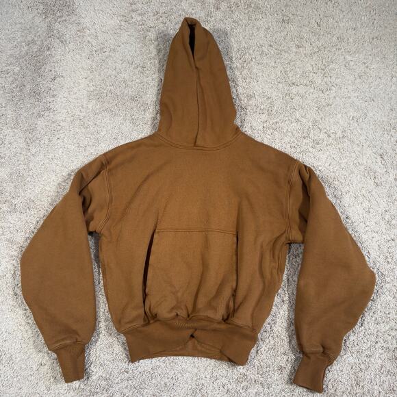 YZY x Gap Kanye West Yeezy Hoodie Brown XS Pullover Sweatshirt Double Layer - Picture 1 of 8